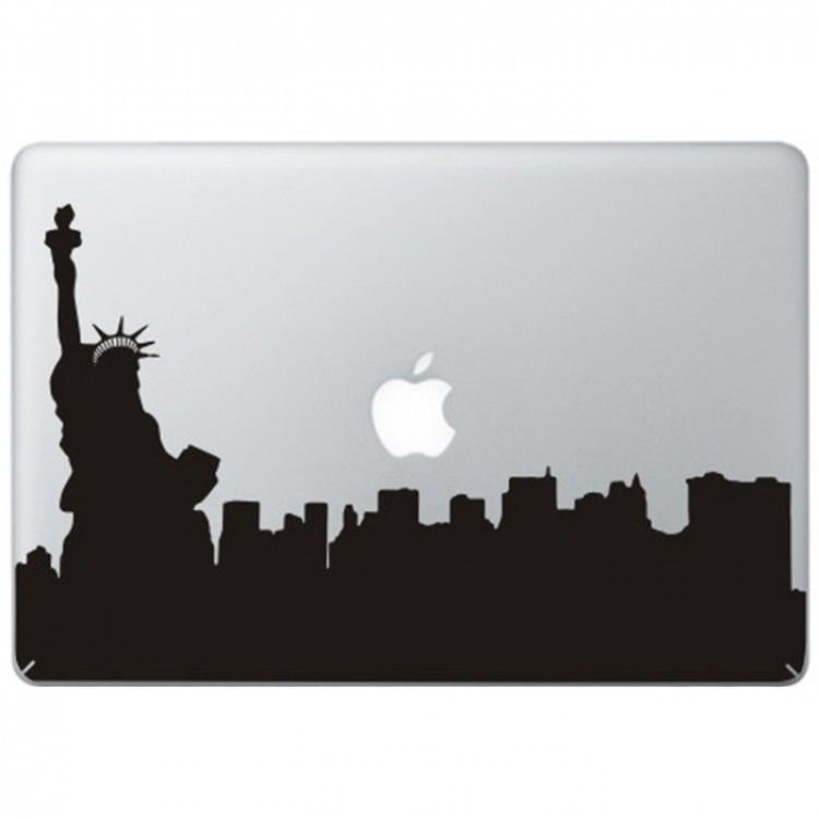 New York Statue of Liberty MacBook Decal Black Decals